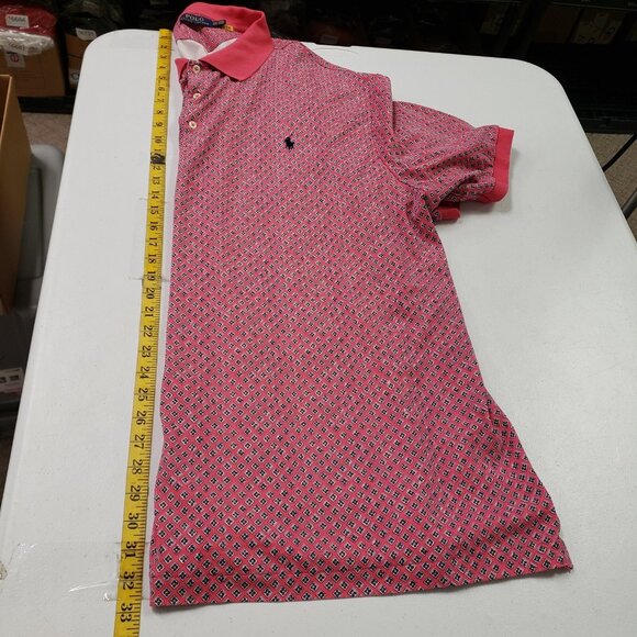 Polo Ralph Lauren Mens Logo Print Polo Size 3XB Pink Golf Preppy Equestrian - Picture 7 of 9